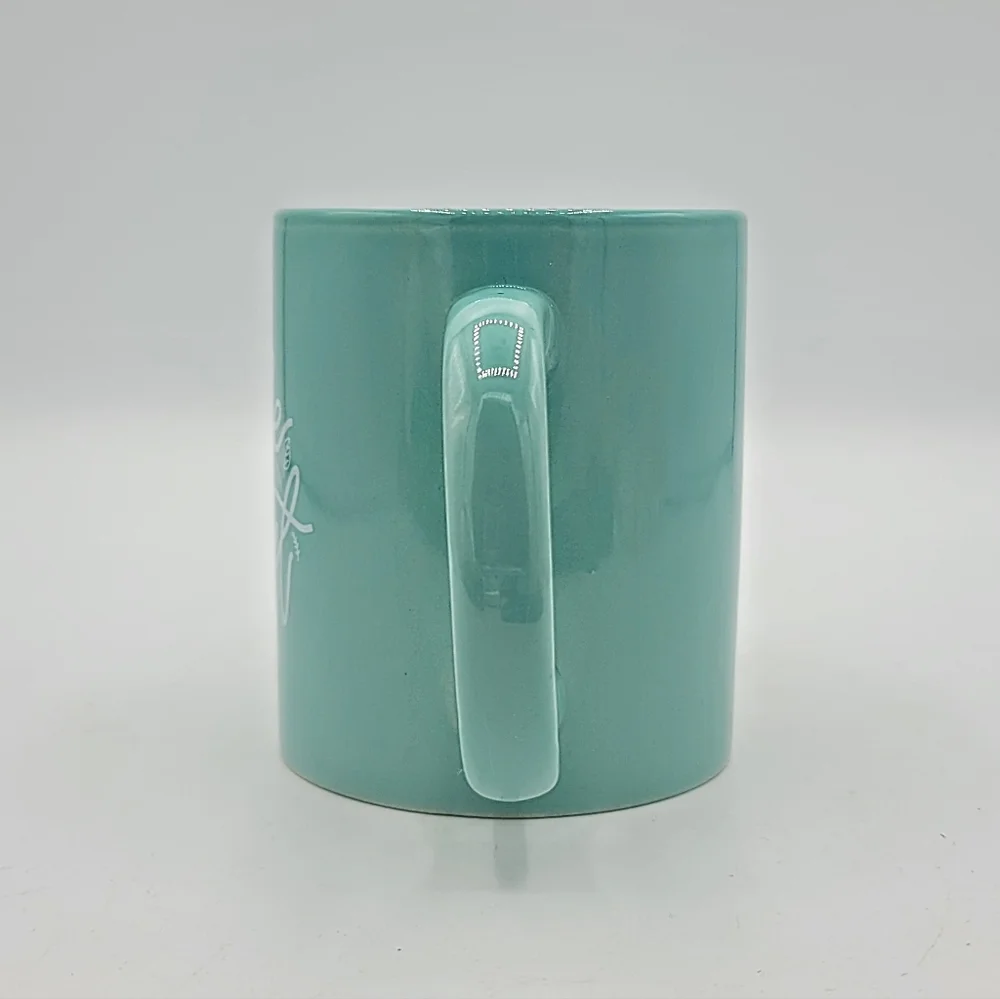 Life Is Sweet Teal Coffee Mug Modern Gourmet Foods Stoneware 3.75" Tall Vintage - Picture 5 of 9